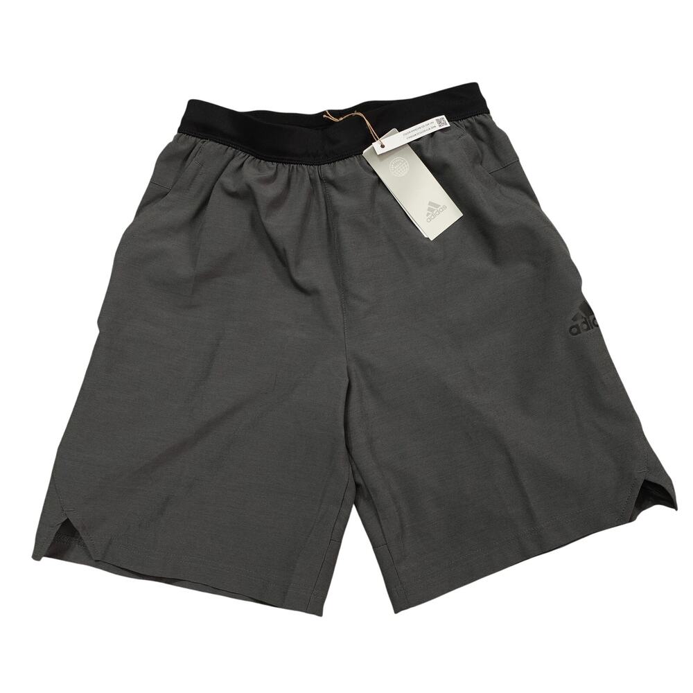 NWT Adidas Mens Axis 3.0 Woven Training Shorts Elastic Waist Grey Six Size XS